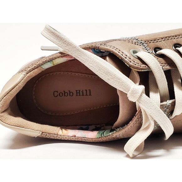 Cobb Hill Amalie Comfort Shoes WOM US11 CH9548 Taupe Leather Lace Up Sneakers - Picture 12 of 16